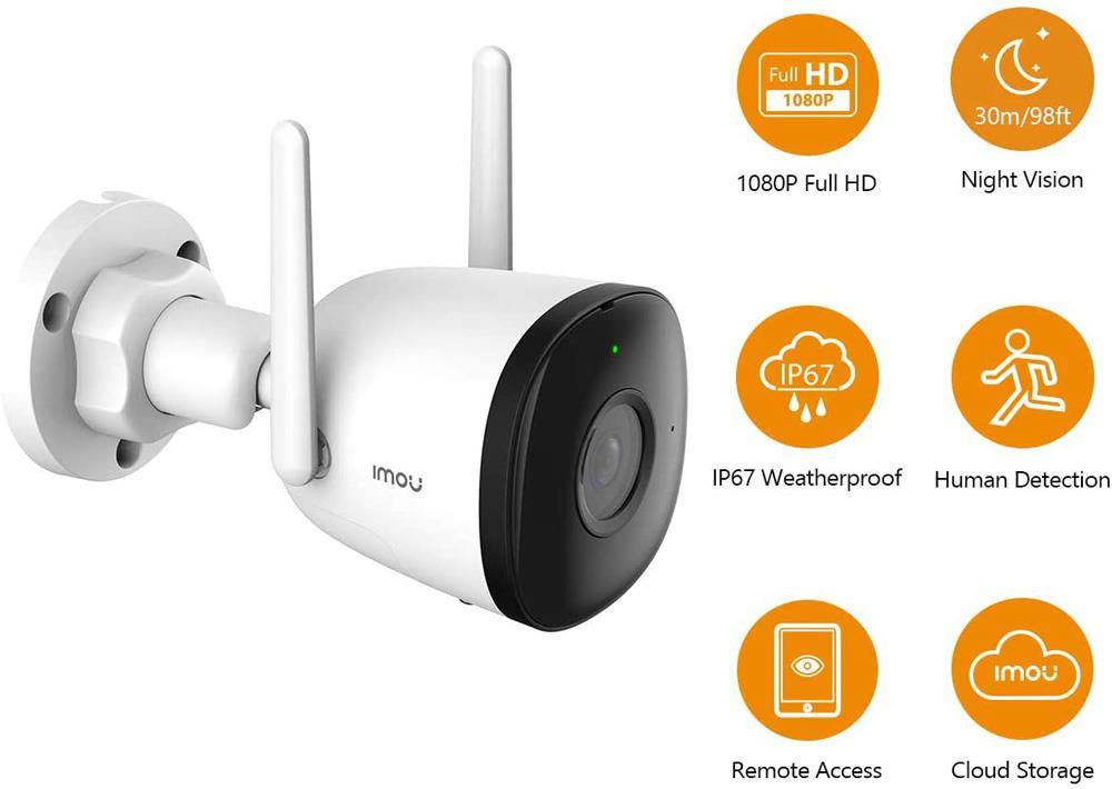 Imou Bullet 2C Wifi Camera Automatic Tracking Weatherproof AI Human Detection Outdoor Surveillance IP Camera