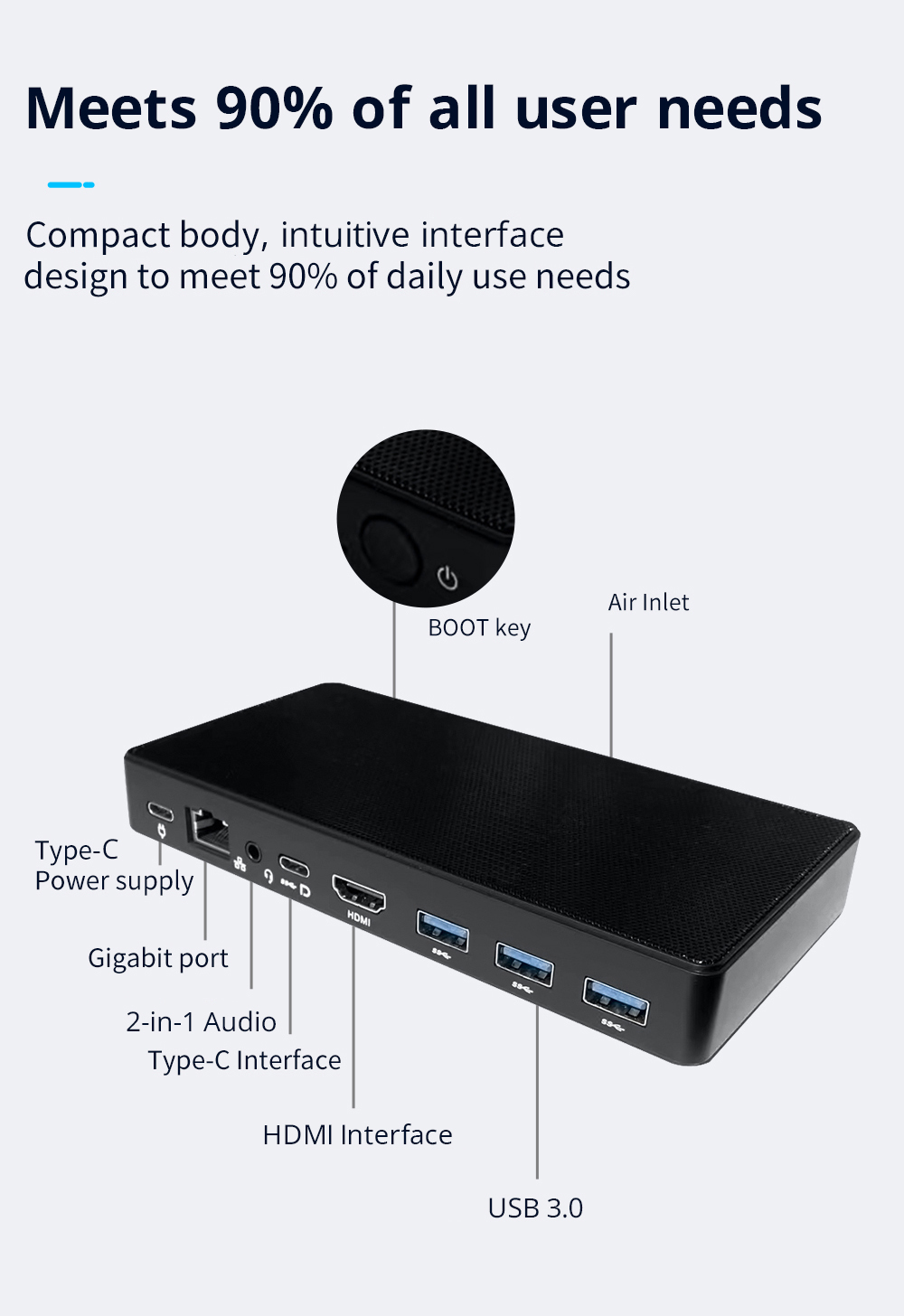 JX1 MINI PC Windows 11 4K Mini PC Intel N5105 Intel UHD Graphics 8GB DDR4 128GB SSD WiFi 6 HDMI 2.0 Type-C - US