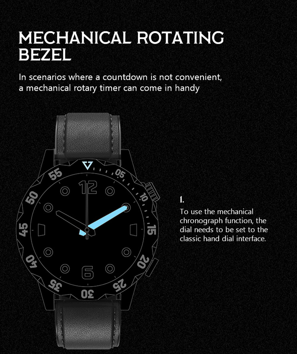 KAVVO Oyster Urban O1EL Smartwatch, Bluetooth Calling Watch, 1.32'' TFT Screen, 24h Heart Rate, Blood Oxygen - Black