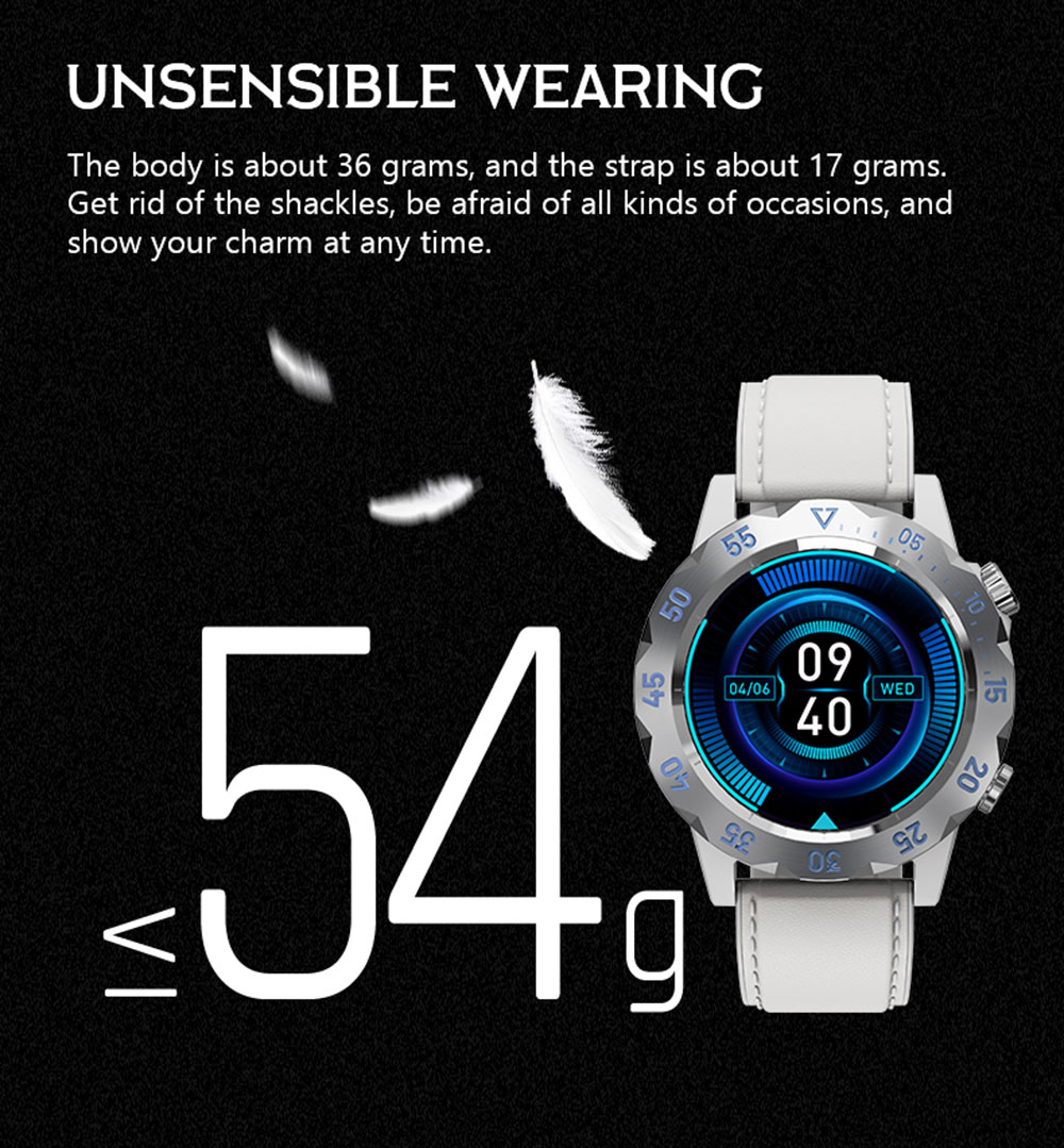 KAVVO Oyster Urban O1EL Smartwatch, Bluetooth Calling Watch, 1.32'' TFT Screen, 24h Heart Rate, Blood Oxygen - Black