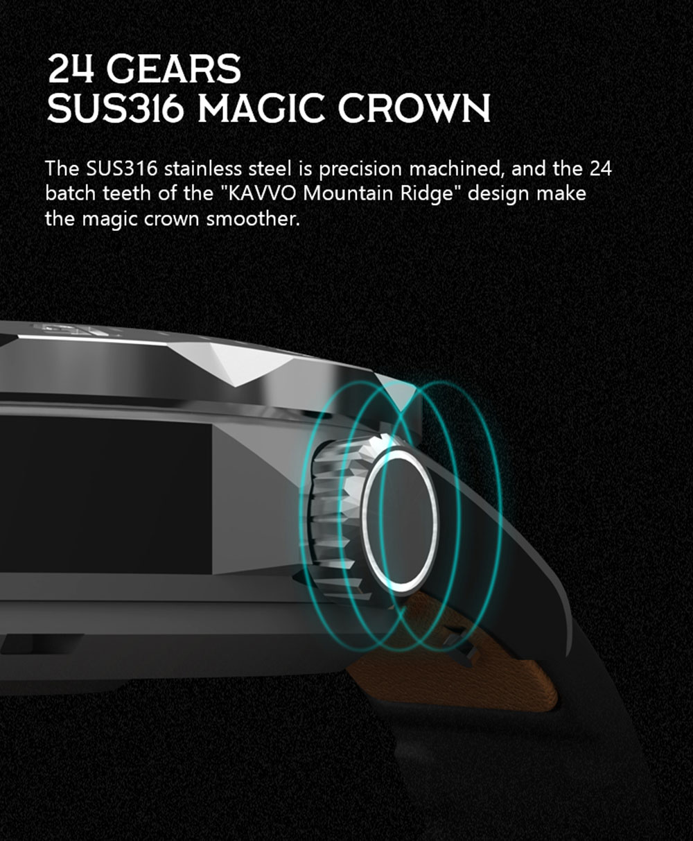 KAVVO Oyster Urban O1EL Smartwatch, Bluetooth Calling Watch, 1.32'' TFT Screen, 24h Heart Rate, Blood Oxygen - Grey