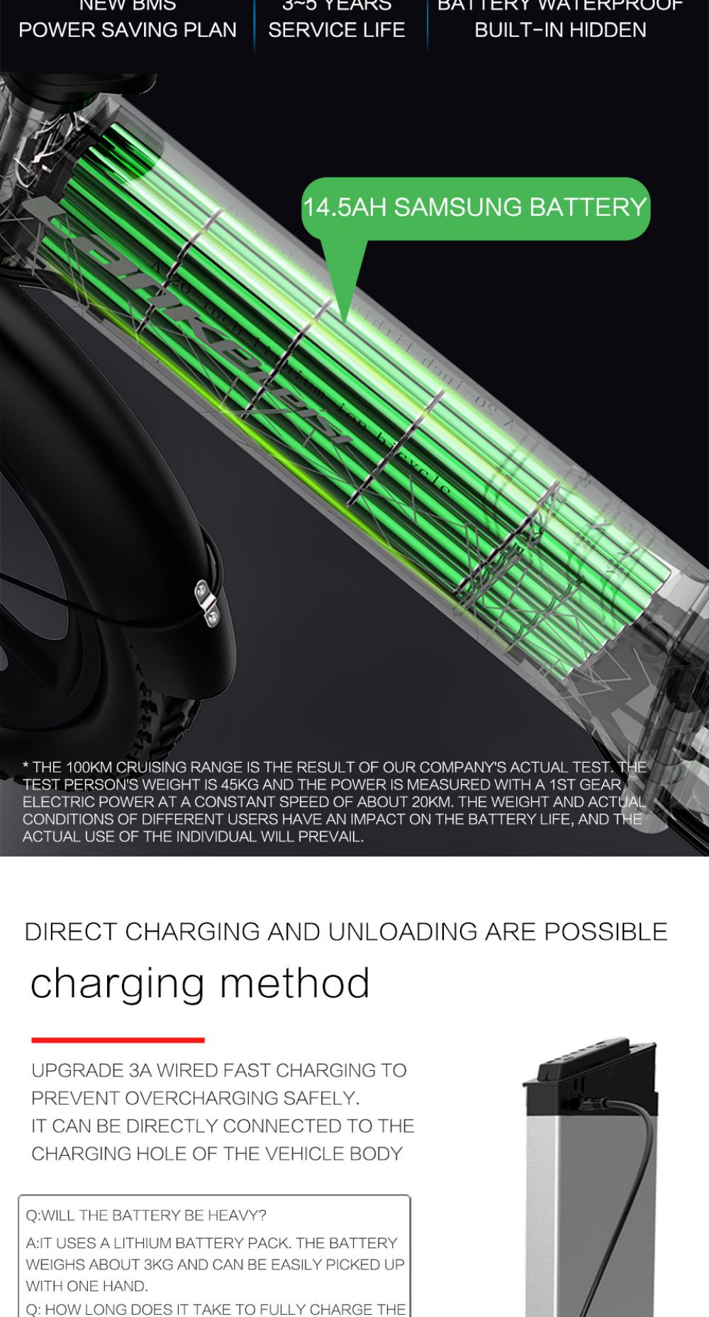 LANKELEISI G650 Electric Folding Bike 400W Motor 14.5Ah Battery 20 inch Tire for Commuting - Red