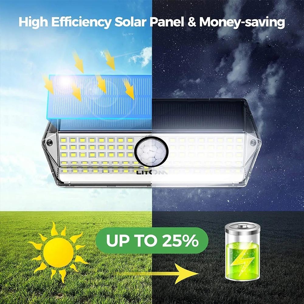 LITOM Outdoor Solar Lights 4Pcs