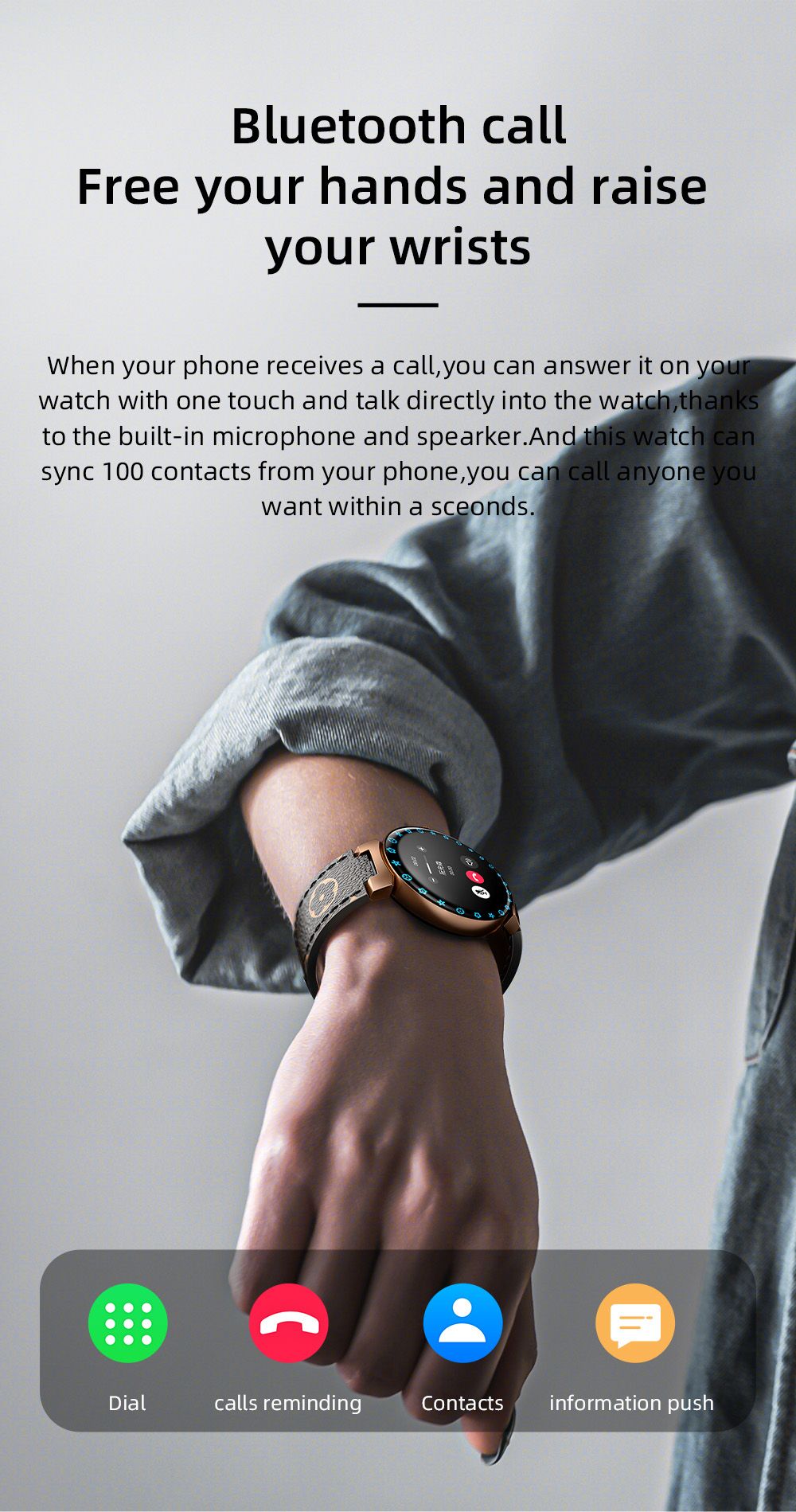 LOKMAT TIME PRO Smartwatch Bluetooth Calling Watch, 1.32'' IPS Screen, Multi-sport Mode, Sleep Detection - Silver