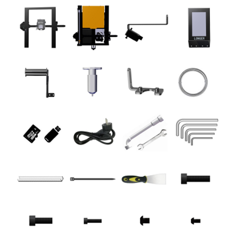 Longer LK4 X 3D Printer, Auto Leveling, 0.1mm Accuracy, 180mm/s Speed, 95% Pre-Assembled, Resume Printing, 32-Bit Open Source, 220x220x250mm