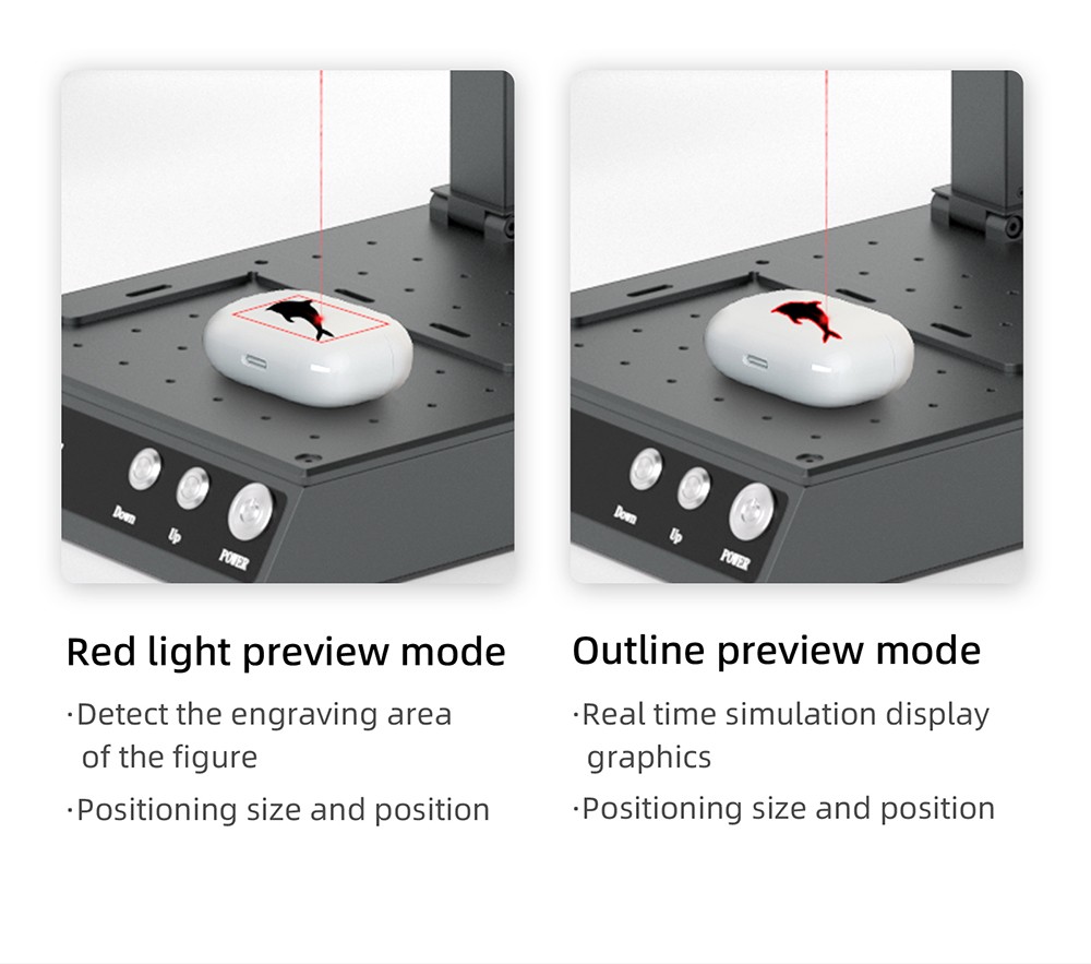 MR CARVE M4 Laser Engraver Cutter, 2W+5W Dual Laser, 0.001mm Accuracy, 10000mm/s Speed, 360 Degree Rotation Carving, Engraving All Materials, 70*70mm - AU Plug