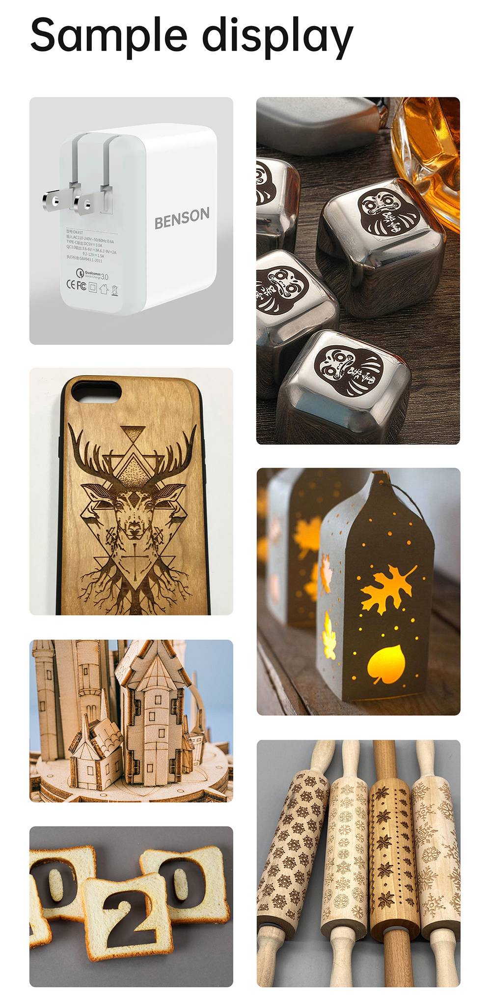 MR CARVE M4 Laser Engraver Cutter, 2W+5W Dual Laser, 0.001mm Accuracy, 10000mm/s Speed, 360 Degree Rotation Carving, Engraving All Materials, 70*70mm - UK Plug