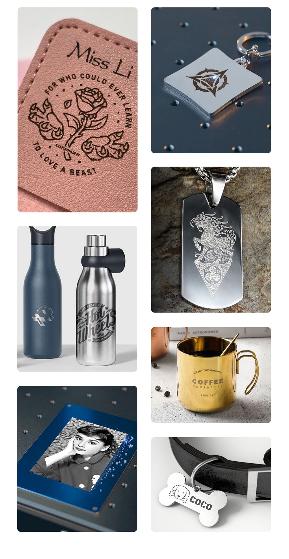 MR CARVE M4 Laser Engraver Cutter, 2W+5W Dual Laser, 0.001mm Accuracy, 10000mm/s Speed, 360 Degree Rotation Carving, Engraving All Materials, 70*70mm - US Plug