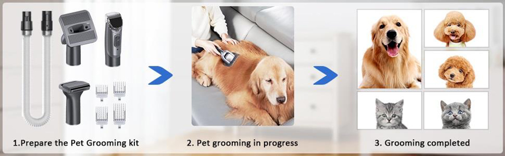 Proscenic Pet Grooming Kit for P10/P10 Pro/P11/P11 Smart Cordless Vacuum Cleaners