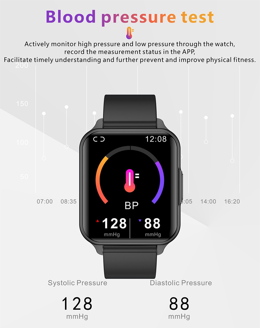 Q26 Pro Smartwatch 1.83'' TFT Screen BT5.0 Sports Bracelet 24 Sports Modes Health Monitor 200mAh Battery - Black