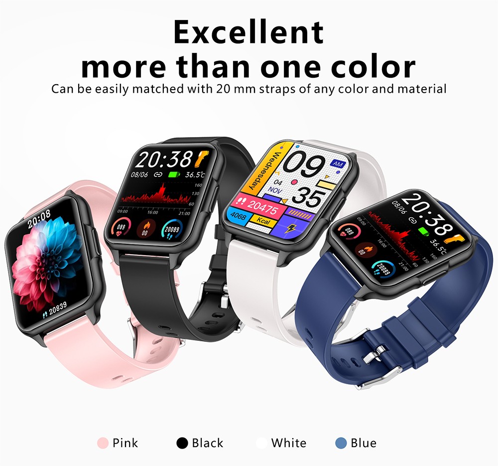 Q26 Pro Smartwatch 1.83'' TFT Screen BT5.0 Sports Bracelet 24 Sports Modes Health Monitor 200mAh Battery - Pink