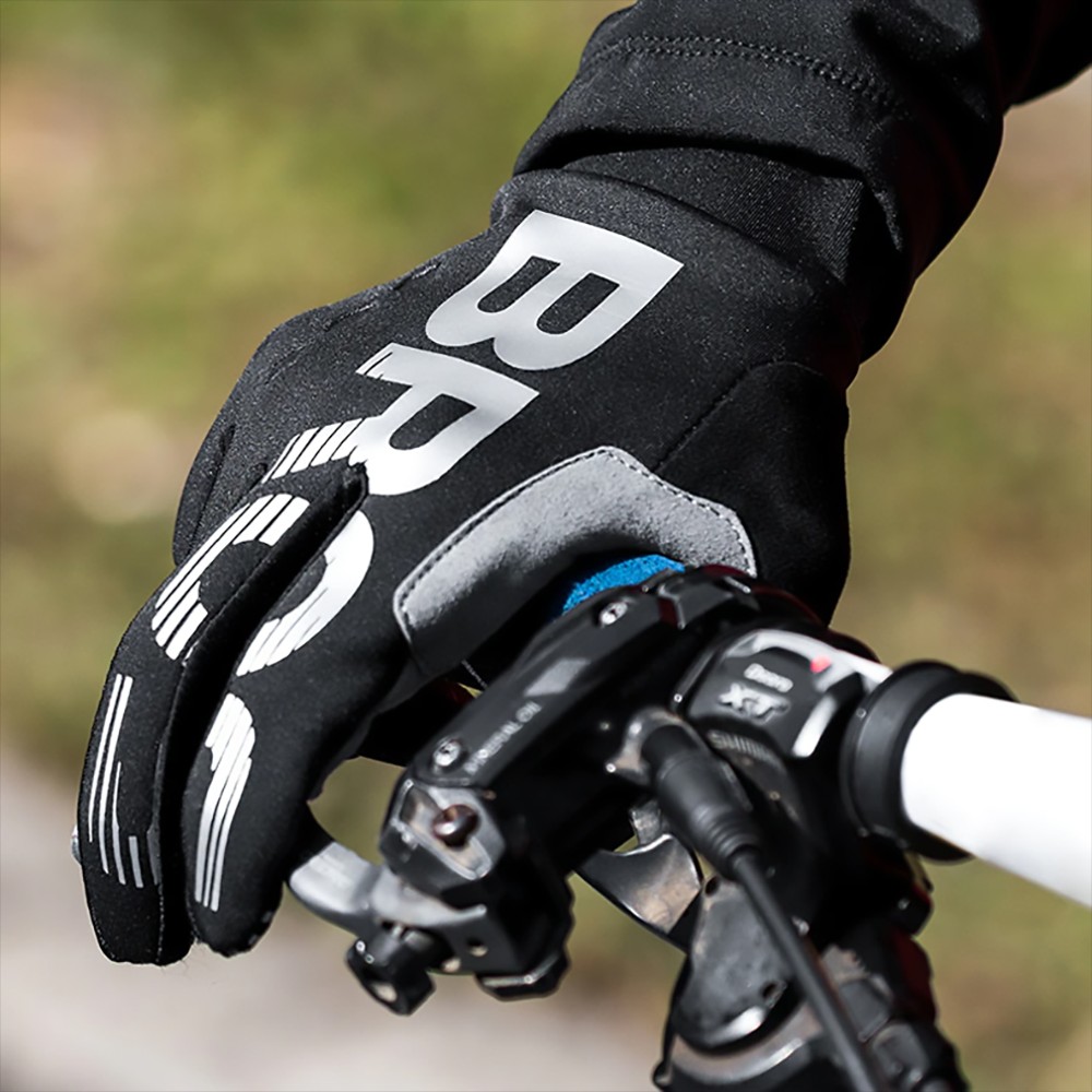 ROCKBROS Cycling Gloves Shockproof Wear Resistant Full Finger Windproof Gloves Breathable Lengthen Warm MTB Glove - XL