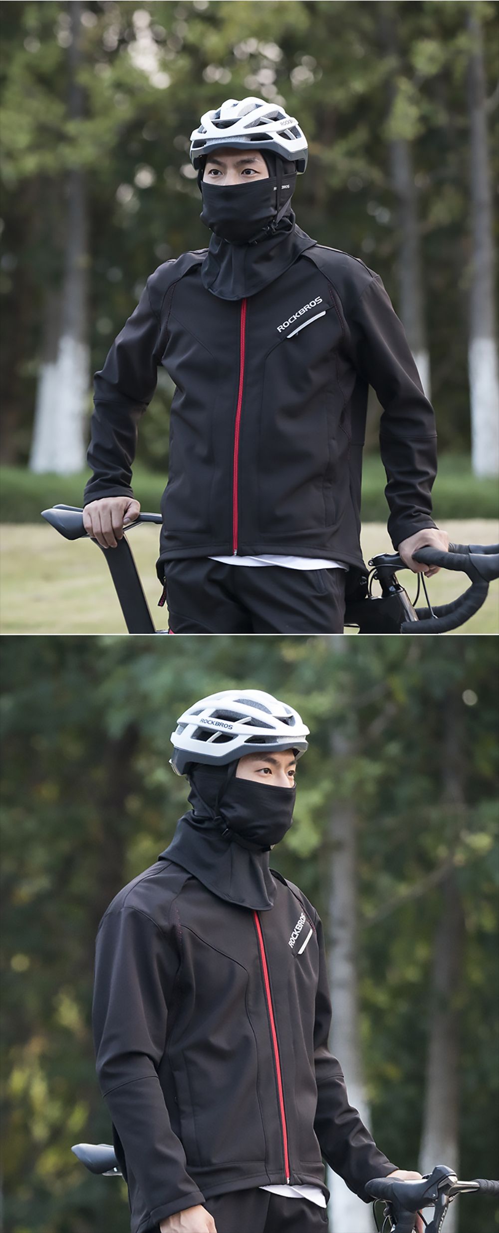 ROCKBROS Snowboard Face Mask Windproof Warm Outdoor Thermal Fleece Ski Mask Breathable Unisex For Camping, Skiing - Green 7 ROCKBROS Snowboard Face Mask Windproof Warm Outdoor Thermal Fleece Ski Mask Breathable Unisex for Camping, Skiing - Green