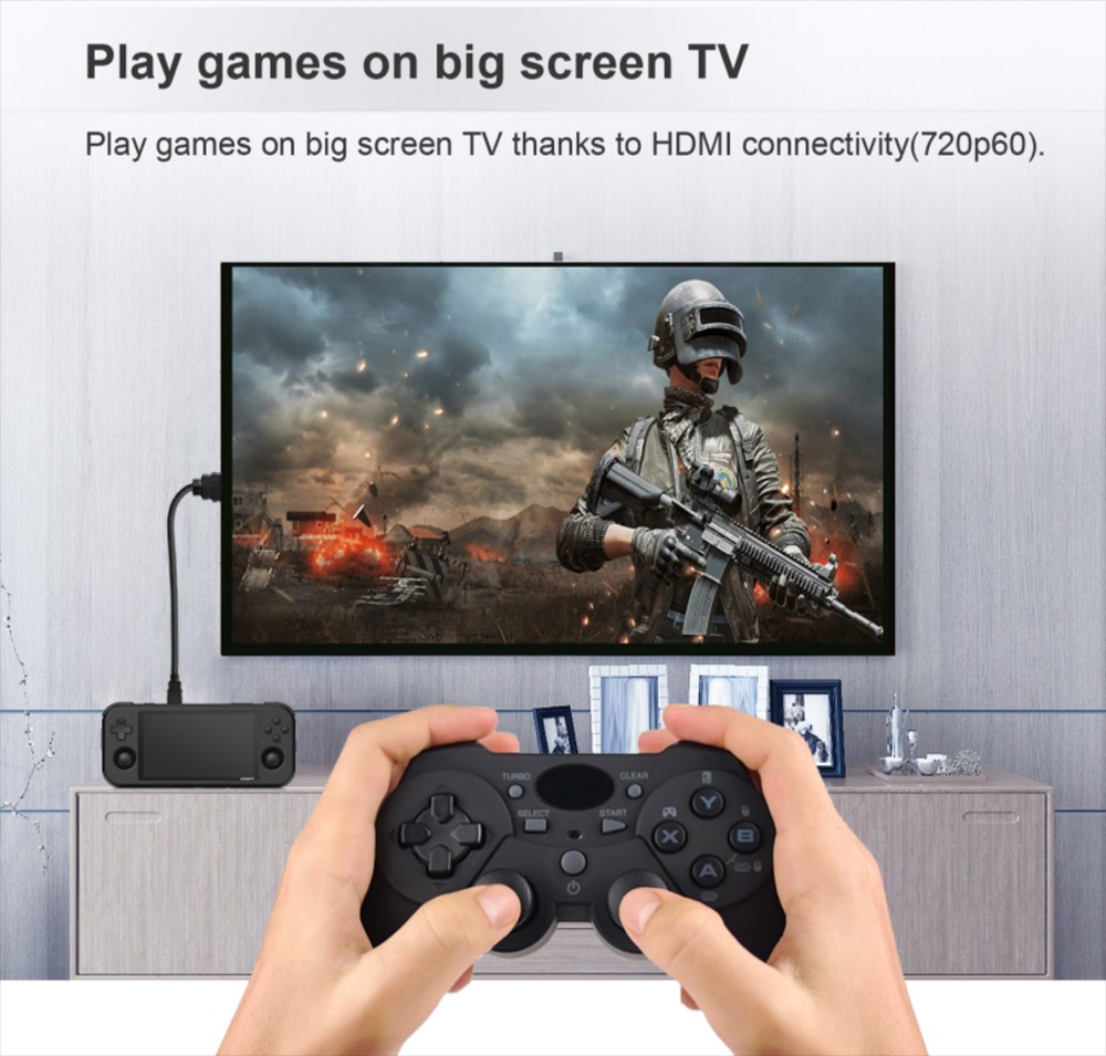 Retroid Pocket 3 Portable Game Console Android 11 4.7 inch IPS Touch Screen 2GB RAM 32GB eMMC WiFi Bluetooth - Yellow