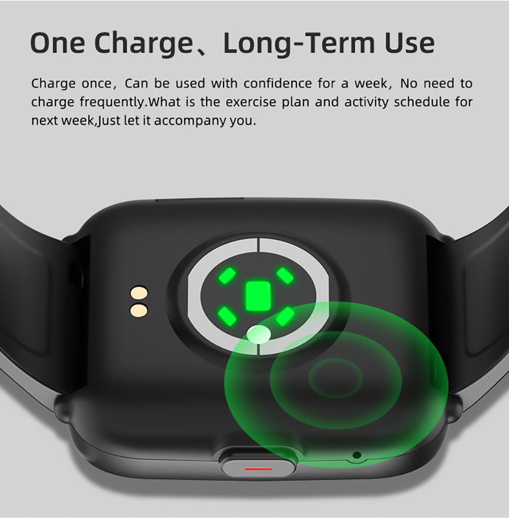 SENBONO G12Pro Smartwatch Body Temperature Version 1.69'' Full Touch Screen BT5.1 Heart Rate, Blood Oxygen - Black