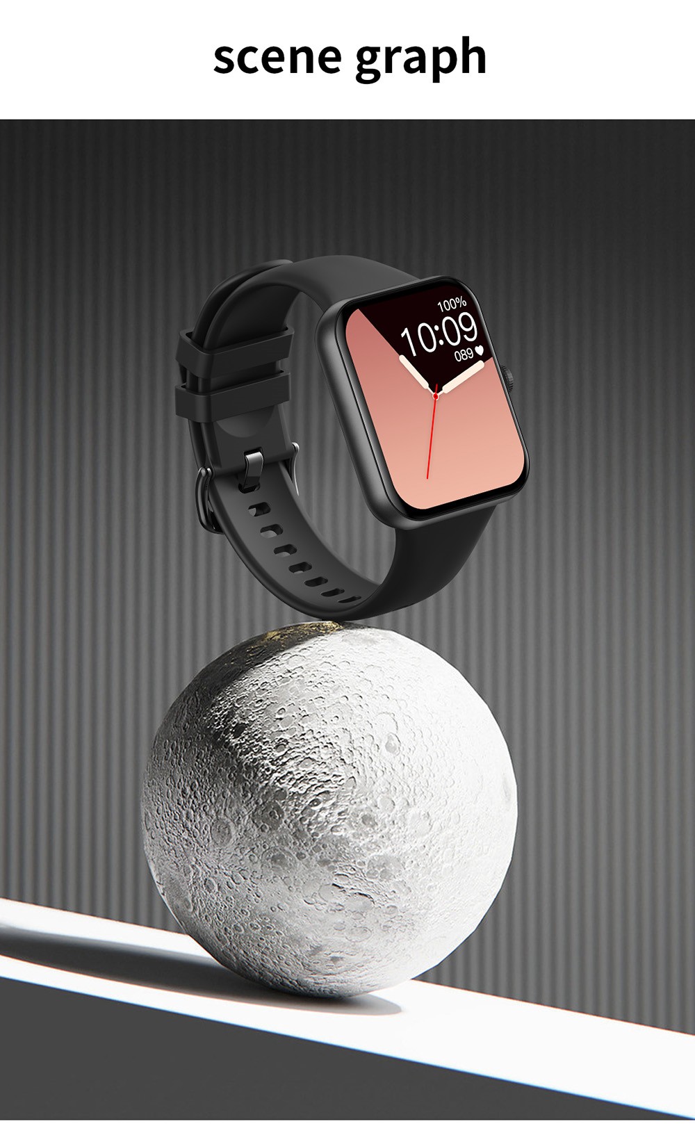 SENBONO L32 Smartwatch 1.83'' Large Screen Bluetooth 5.0 Sports Watch Heart Rate, Blood Pressure, Blood Oxygen Monitor - Black