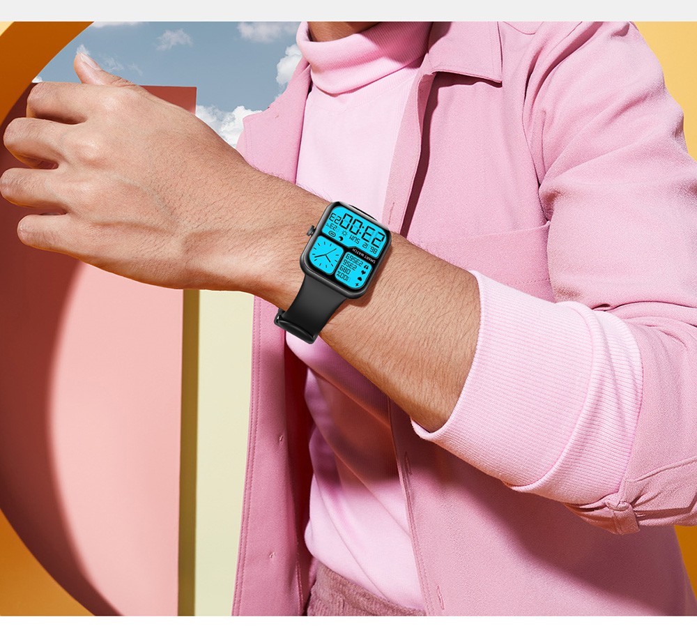 SENBONO L32 Smartwatch 1.83'' Large Screen Bluetooth 5.0 Sports Watch Heart Rate, Blood Pressure, Blood Oxygen Monitor - Blue