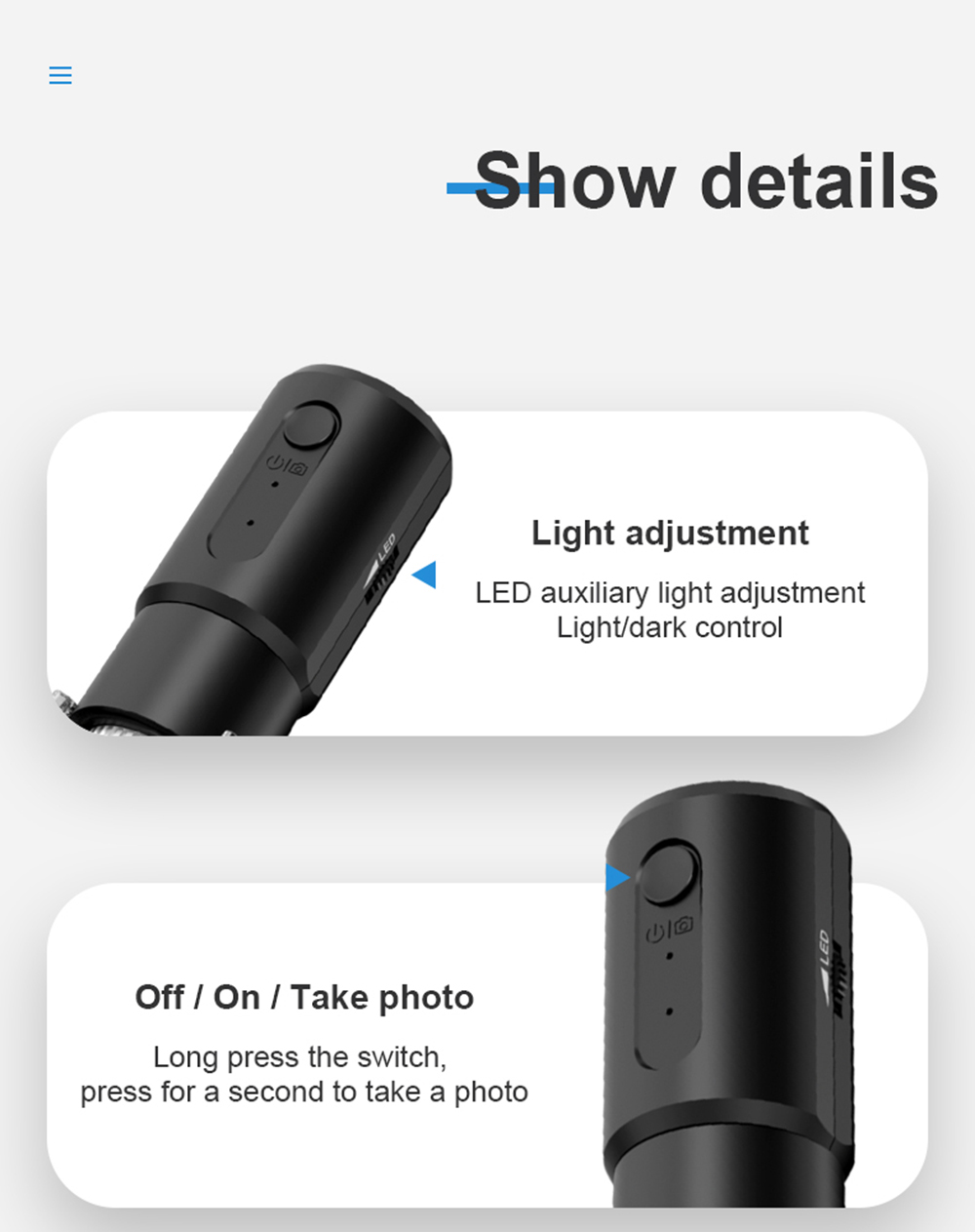 SUNUO 314 Smart WiFi Microscope, 0.3MP Pixel, 360 Degree Rotation Base, 1000X Zoom, 8 LED Lights