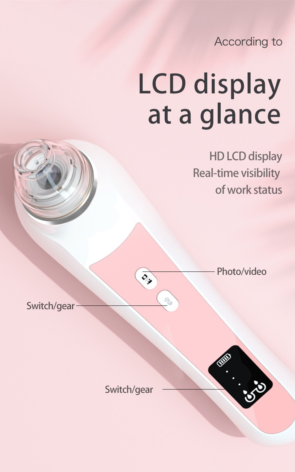 SUNUO H200 Smart Visual Blackhead Remover, 5 million Pixels HD Camera, 20X Magnification 1800mAh Battery, WiFi Connection