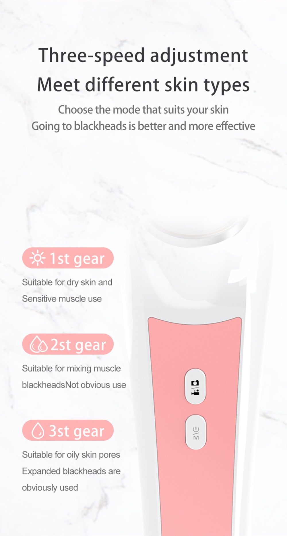 SUNUO H200 Smart Visual Blackhead Remover, 5 million Pixels HD Camera, 20X Magnification 1800mAh Battery, WiFi Connection