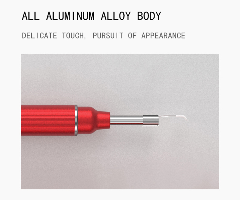 SUNUO P40 Pro Smart Visual Ear Cleaner, 5 Million HD Camera, 6-Axis Gyroscope, Hall-Style Switch, Waterproof, WiFi Connection - Black