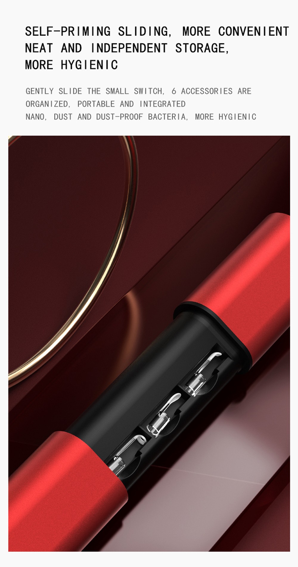 SUNUO P40 Pro Smart Visual Ear Cleaner, 5 Million HD Camera, 6-Axis Gyroscope, Hall-Style Switch, Waterproof, WiFi Connection - Black