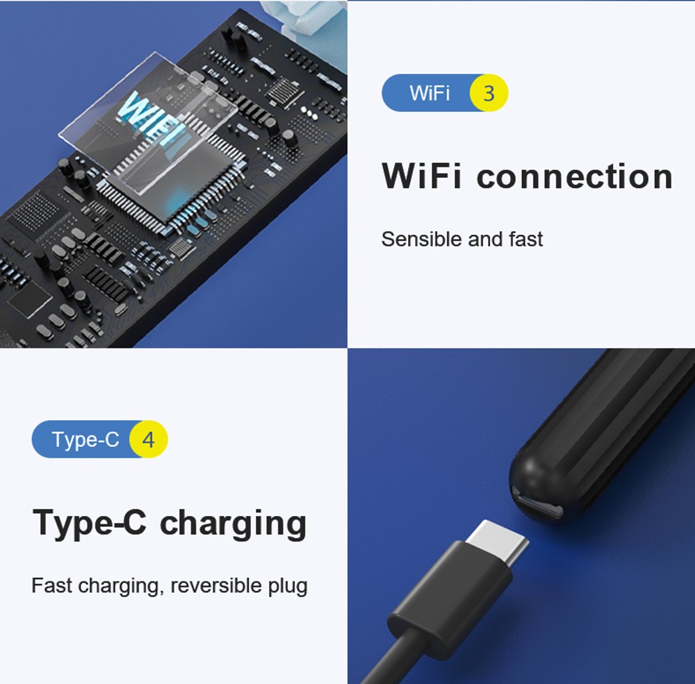 SUNUO X1 Smart Visual Ear Cleaner, 3MP HD Camera, 240mAh Rechargeable Battery, Silicone Ear Pick, IP67 Waterproof