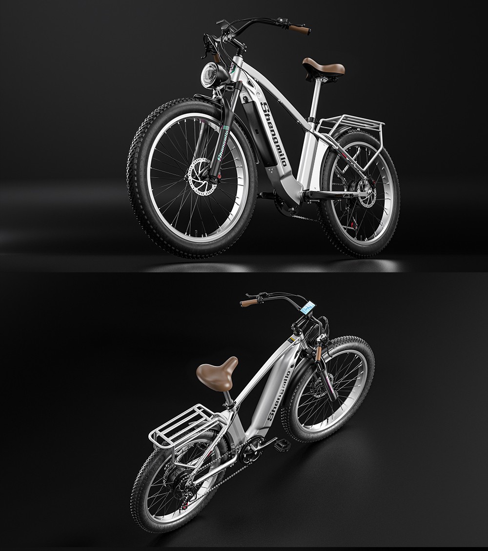 Shengmilo MX04 26*3.0 inch Fat Tire Electric Moped Bike Mountain Bicycle Bafang 500W Motor 15Ah Battery Shimano Gear