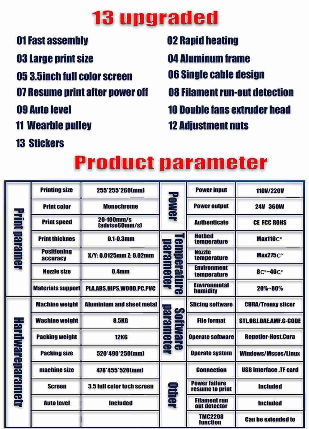 3D tlačiareň TRONXY XY-2 Pro Titan, extrudér Titan, detekcia chodu vlákna, mimoriadne tichá tlač na pokračovanie, 255x255x245 mm