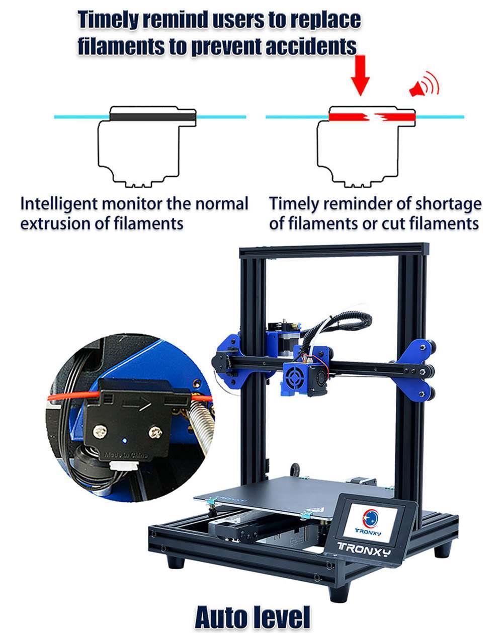 3D tlačiareň TRONXY XY-2 Pro Titan, extrudér Titan, detekcia chodu vlákna, mimoriadne tichá tlač na pokračovanie, 255x255x245 mm