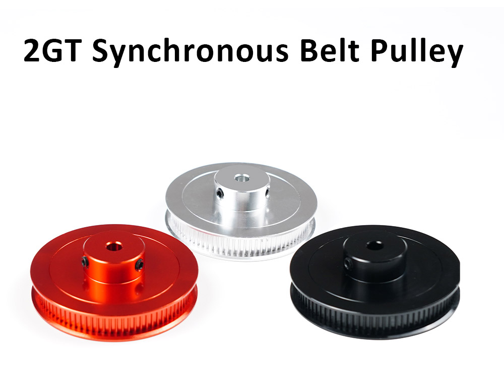 TWO TREES 3D Printer Parts VORON V2.4 80 Teeth GT2 Timing Pulley Bore 5mm Belt Width 6mm Aluminum Alloy Driving Wheel - Red