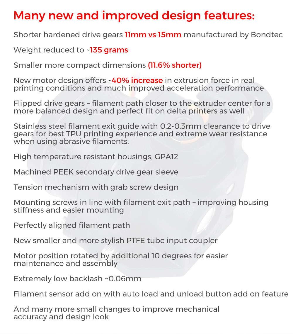 TWO TREES Orbiter Extruder V2.0 with Motor Double Gear Direct Drive for Voron 2.4 CR10 Ender-3 V2 PRO 3D Printer