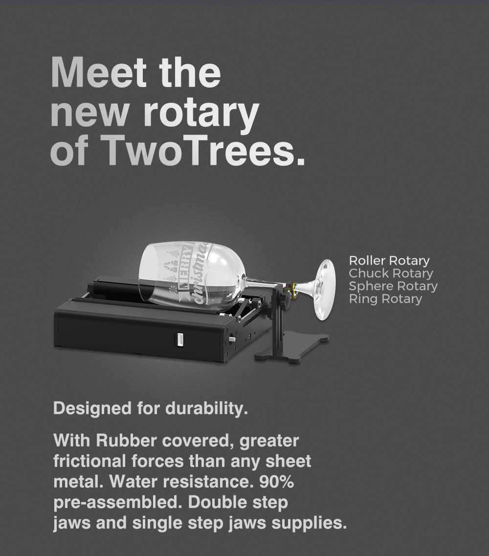 TWO TREES TR2 Pro Roller Rotary 4 In 1 Chuck Rotating Module