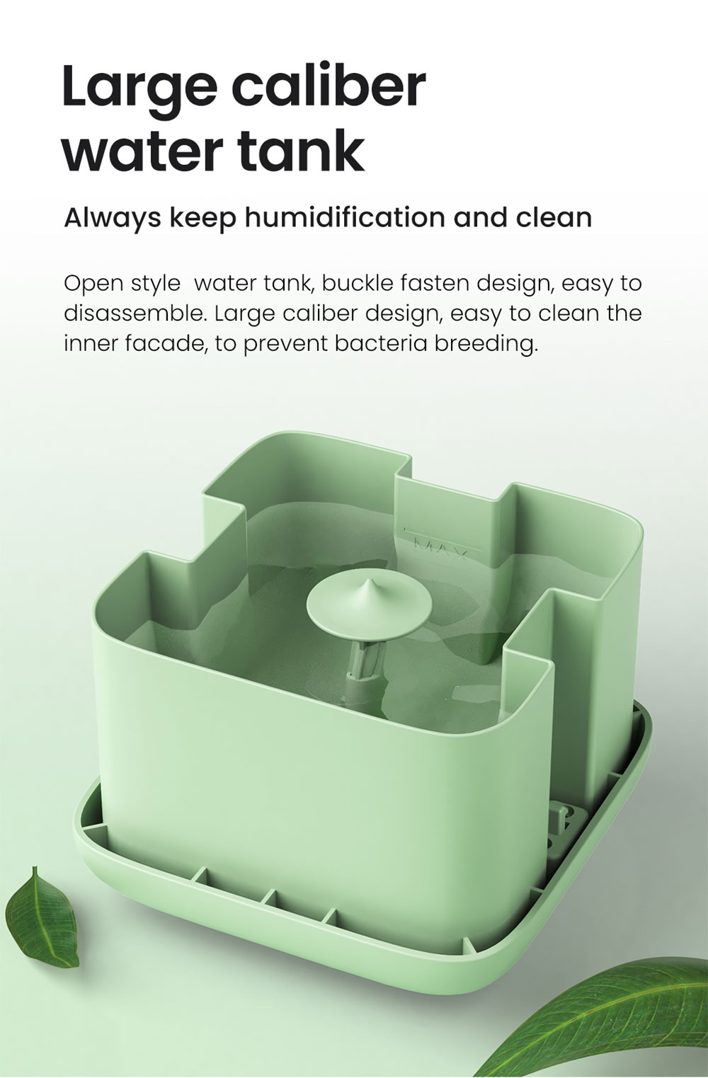 Winben Anti Gravity Levitating Water Drop Humidifier, Essential Oil Incense, 600ml Water Tank, Dual Humidification Mode, EU Plug - Green