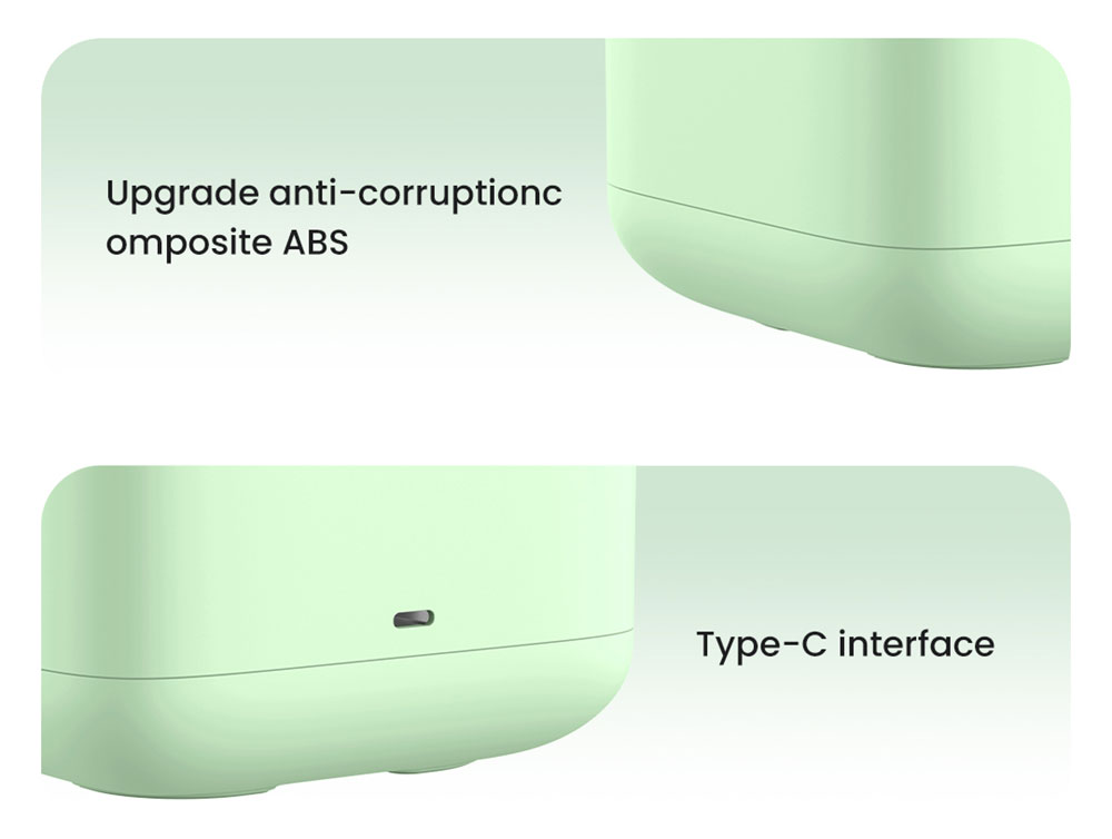 Winben Anti Gravity Levitating Water Drop Humidifier, Essential Oil Incense, 600ml Water Tank, Dual Humidification Mode, EU Plug - Green