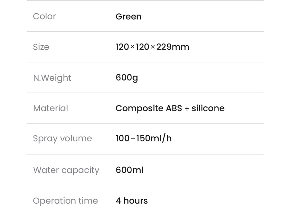 Winben Anti Gravity Levitating Water Drop Humidifier, Essential Oil Incense, 600ml Water Tank, Dual Humidification Mode, EU Plug - Green