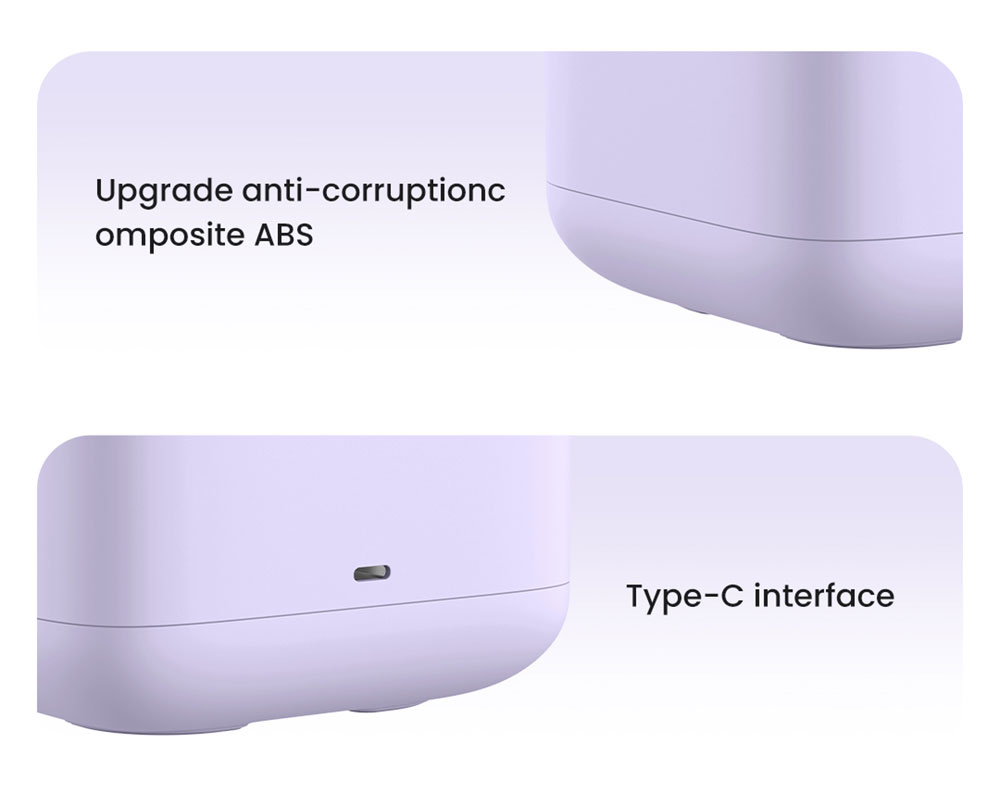 Winben Anti Gravity Levitating Water Drop Humidifier, Essential Oil Incense, 600ml Water Tank, Dual Humidification Mode, EU Plug - Purple