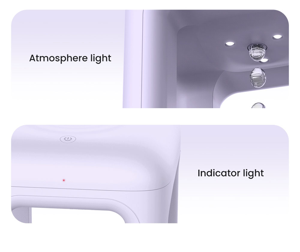 Winben Anti Gravity Levitating Water Drop Humidifier, Essential Oil Incense, 600ml Water Tank, Dual Humidification Mode, EU Plug - Purple
