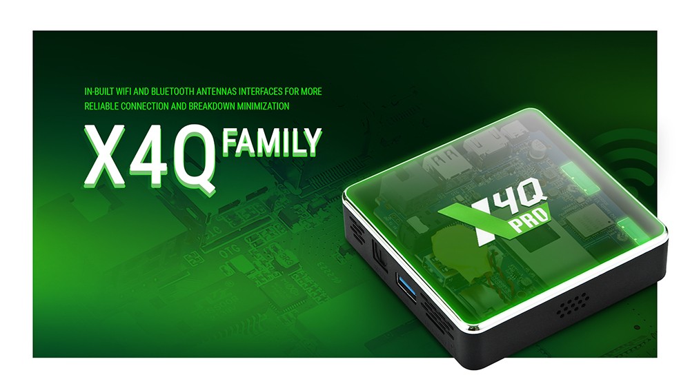 X4Q PRO Android 11 TV Box Amlogic S905X4 8K HDR 4GB/32GB TV BOX 2.4G+5G WiFi Bluetooth 5.1 1000M LAN - AU