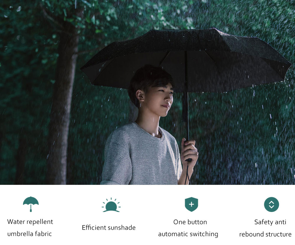 Xiaomi Mijia Automatic Folding Umbrella Sunny Rainy Aluminum Windproof Waterproof UV Man and Woman Summer Winter Umbrella