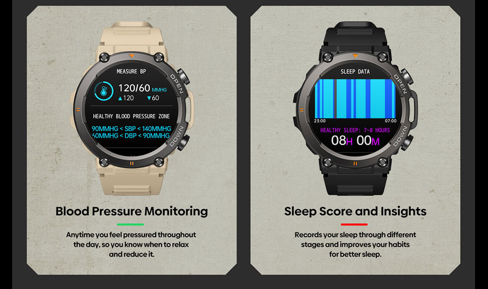 Zeblaze VIBE 7 Smartwatch 1.39'' HD Color Display, Bluetooth 5.0, Women Health, 100+ Sports Modes, 25 Days Battery Life - Black