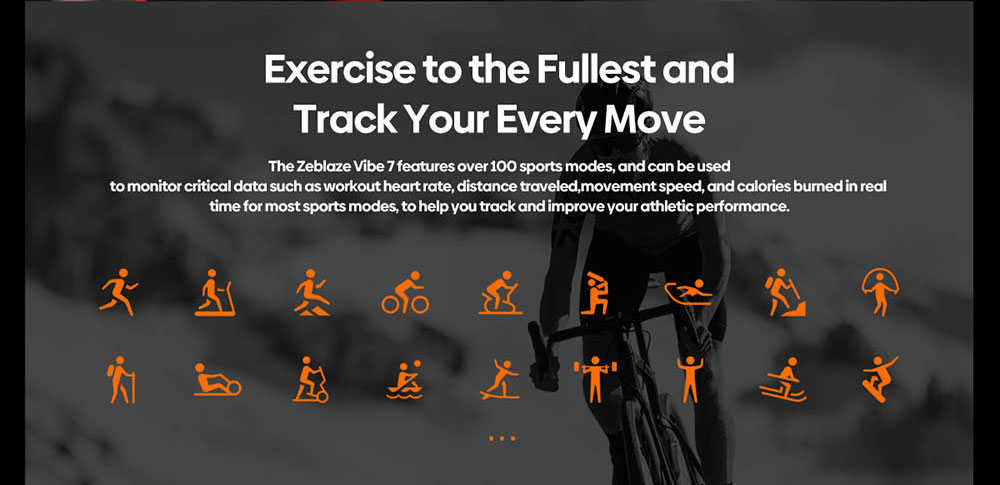 Zeblaze VIBE 7 Smartwatch 1.39'' HD Color Display, Bluetooth 5.0, Women Health, 100+ Sports Modes, 25 Days Battery Life - Black