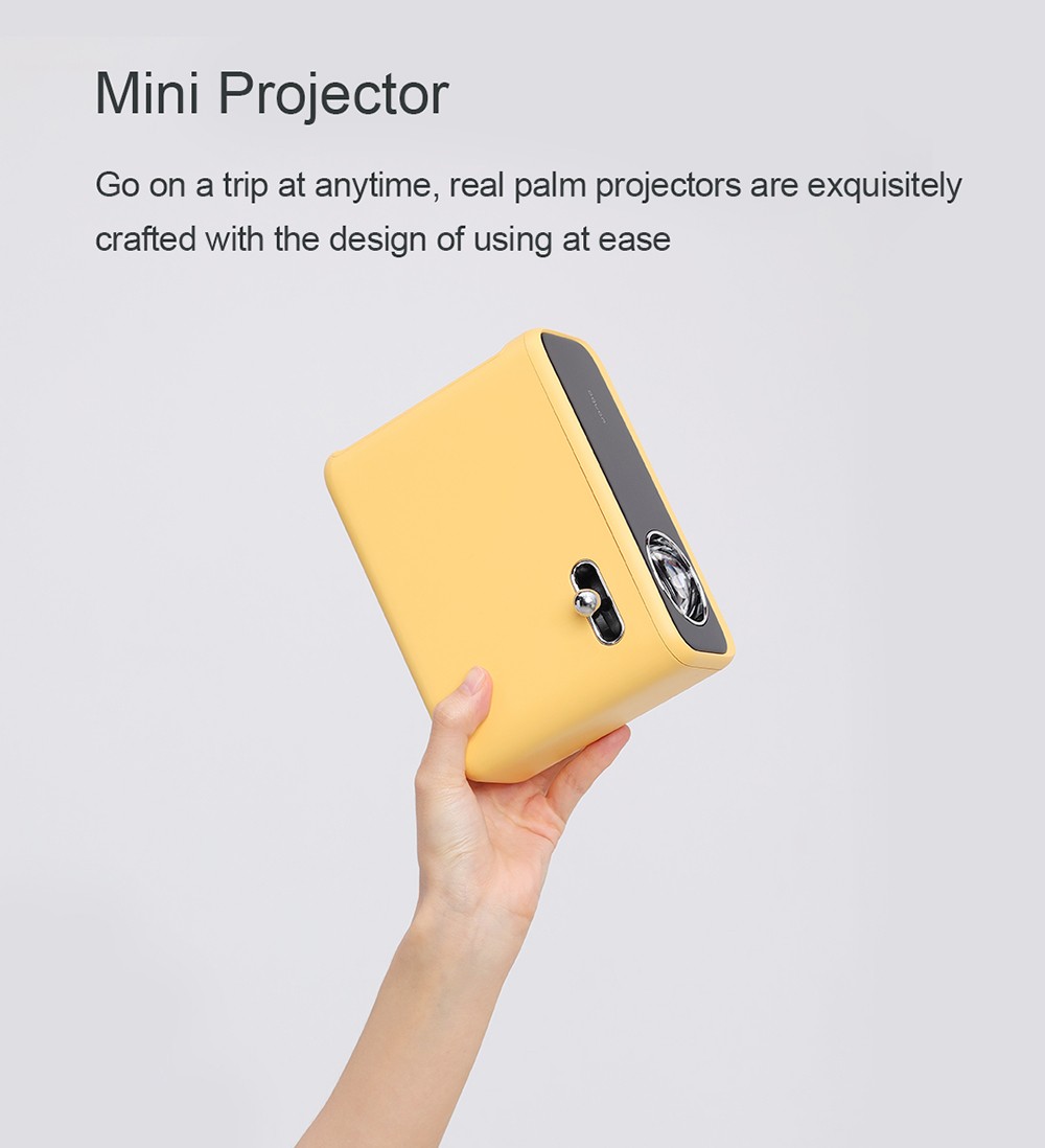 Wanbo XS01 Mini LED Projector Handheld Projection 200ANSI Lumens 1080P Support 120 Inch Screen Fresh Classic EU Plug