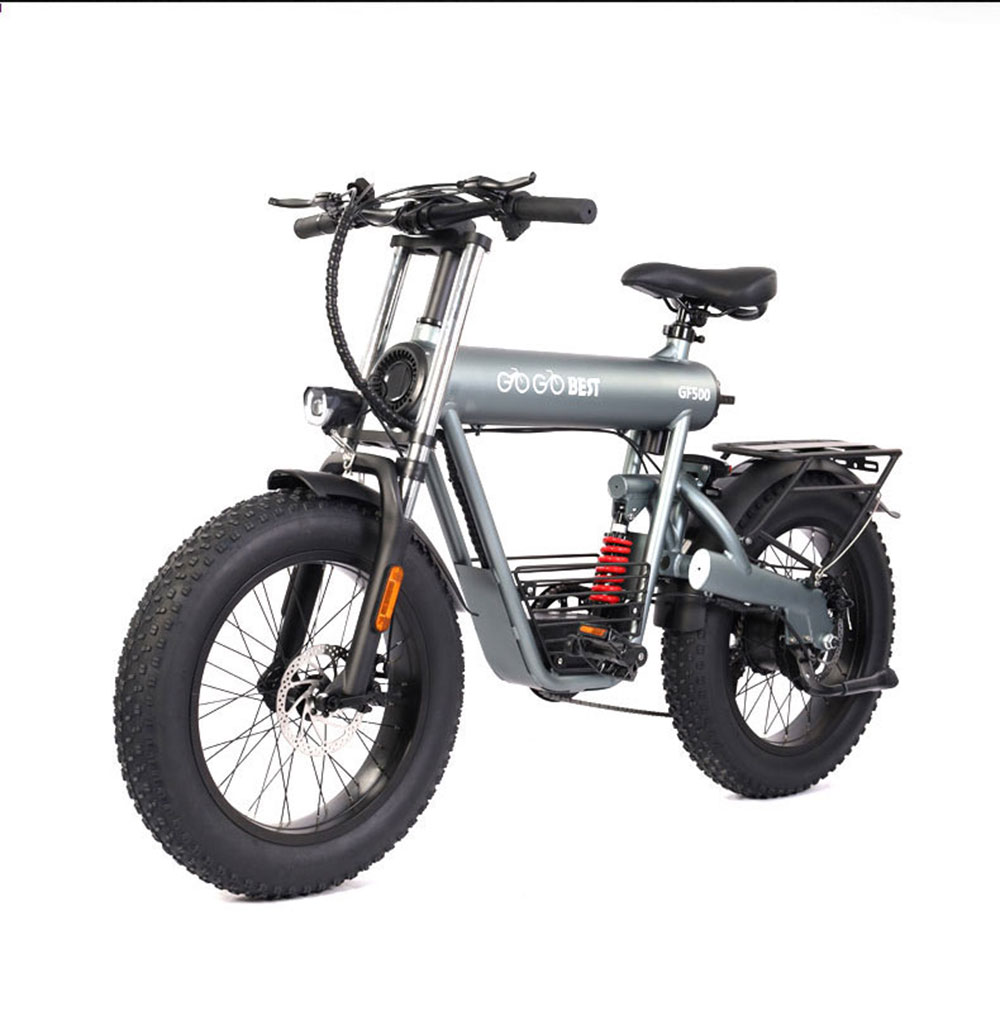 GOGOBEST GF500 Electric Bicycle 20*4.0 Inch Fat Tire 750W Motor 45Km/h Top Speed 48V 20Ah Battery 90-100KM Max Range Shimano 7-Speed Transmission Dual Disc Brake