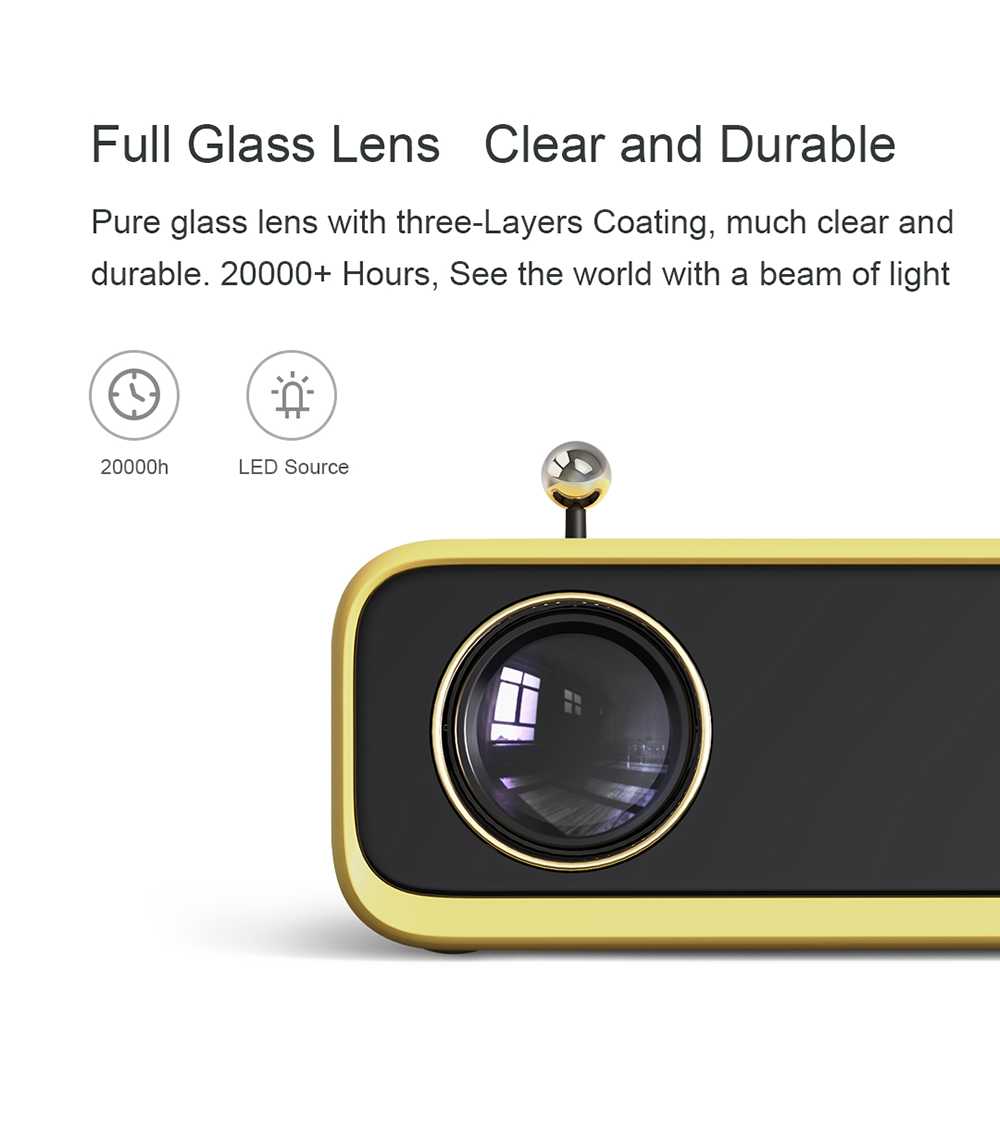 Wanbo XS01 Mini LED Projector Handheld Projection 200ANSI Lumens 1080P Support 120 Inch Screen Fresh Classic EU Plug