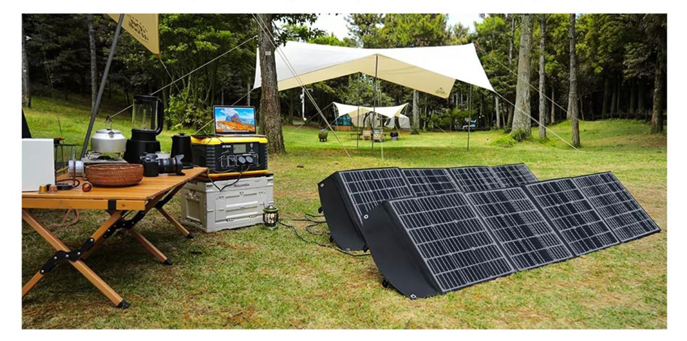 FJDynamics PowerSec MP2000 Portable Power Station + 200W Solar Panel, 2000W (4000W Peak) with Removable Battery Pack, 2264Wh Battery Backup Solar Generator, with AC Outlet 12 Outputs, 2-Hour Fast Charge, UPS System, for Home Outdoor Camping - EU Plug