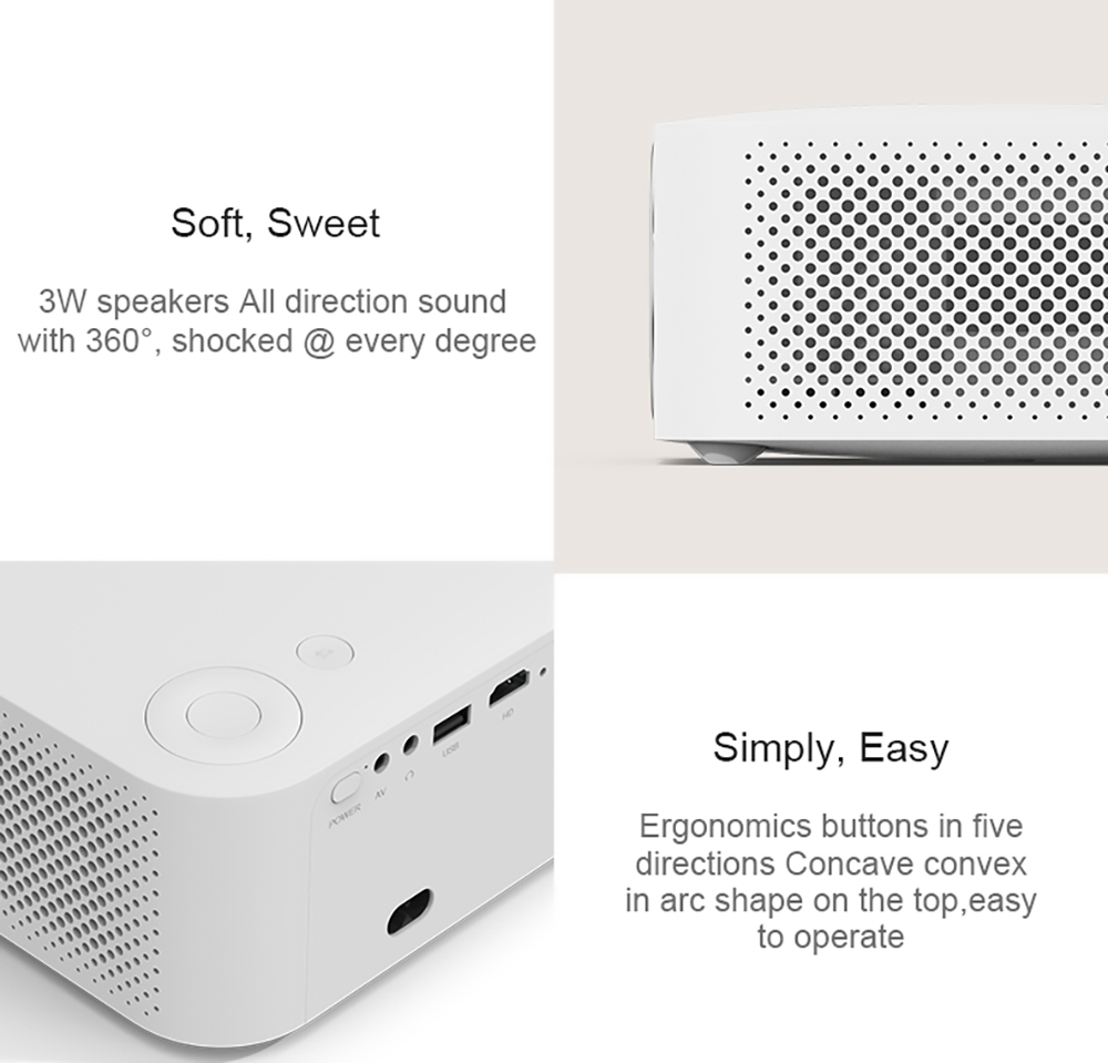 Wanbo X1 Pro Smart Projector Android 9.0 1GB+8GB Memory, 720P HD HDR Keystone Correction 2.4G WiFi Home Theater EU Plug