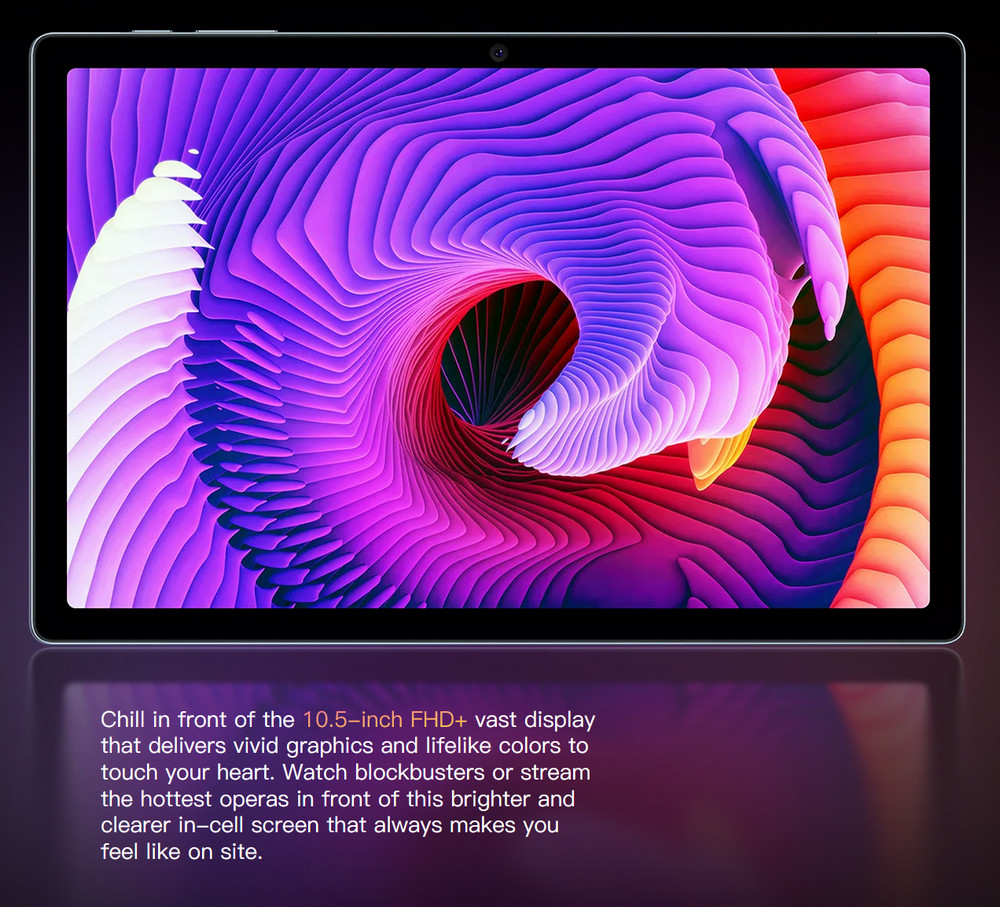 Blackview Tab 15 4G LTE Tablet PC Pad, Unisoc Tiger T610 Octa Core 1.8GHz 8GB RAM 128GB ROM, 10.5-inch 1920x1200 FHD 1080P In-cell Widevine L1 Screen, 13MP+8MP Dual Cameras, 8280mAh Daily Use 12 Hours 18W Fast Charging, Android 12 OS, PC Mode - Grey