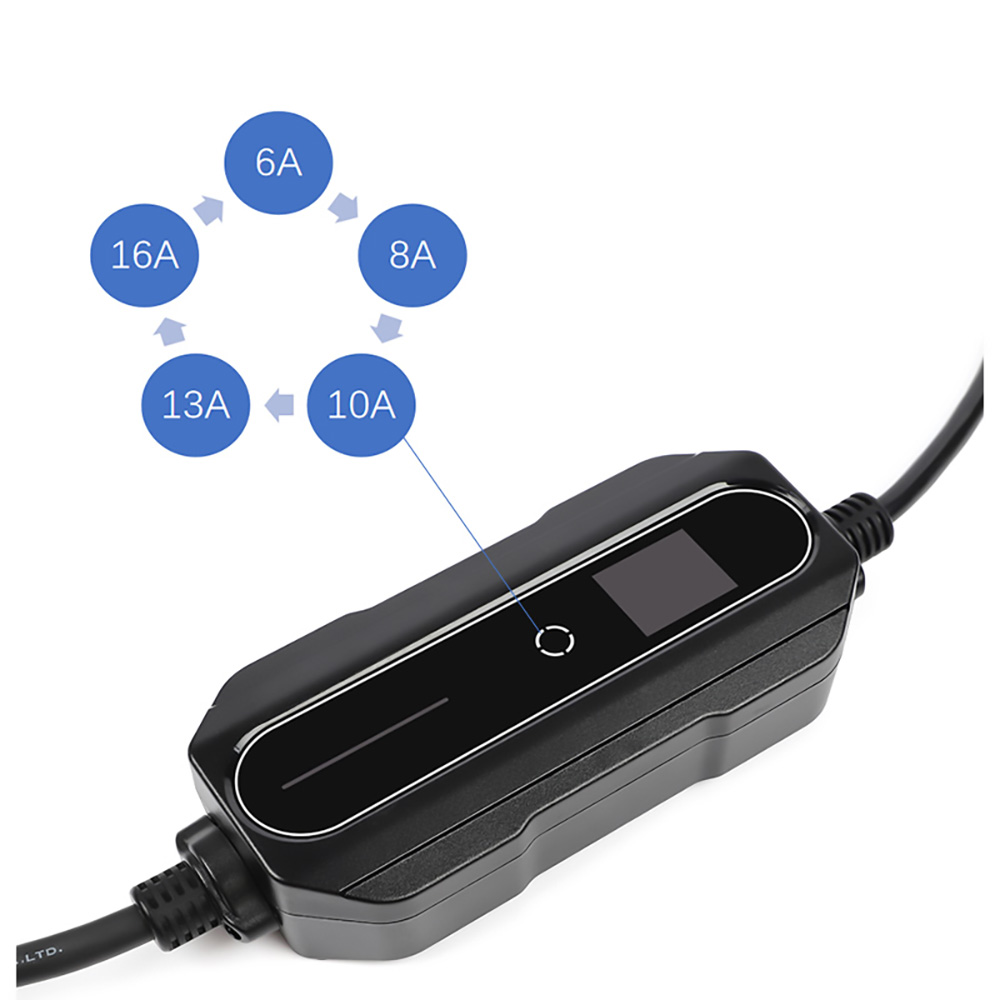 ANDAIIC EV Car Charger Type 2 6A-16A for Electric Vehicle Portable EVSE Charging Cable 10 Meters EU Plug