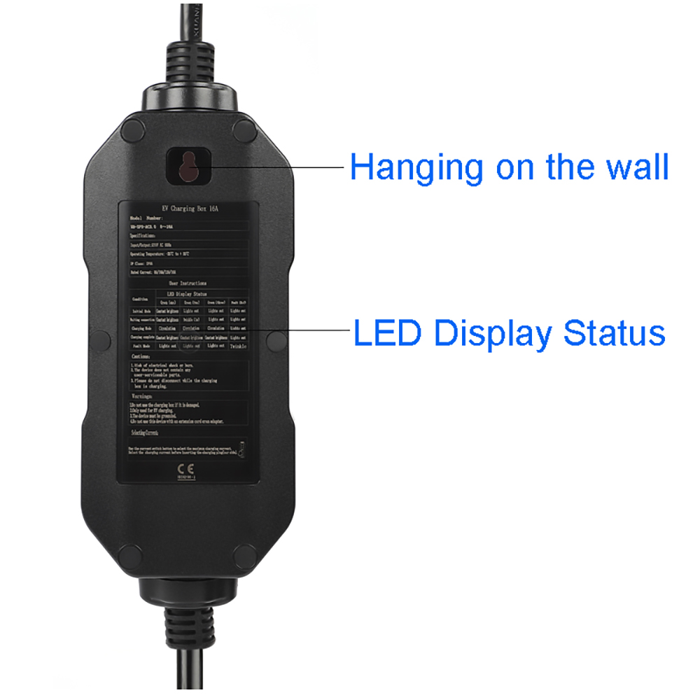 ANDAIIC EV Car Charger Type 2 6A-16A For Electric Vehicle Portable EVSE Charging Cable 5 Meters 12 ANDAIIC EV Car Charger Type 2 6A-16A for Electric Vehicle Portable EVSE Charging Cable 5 Meters EU Plug